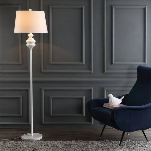 SAFAVIEH Lighting 68-inch Torc White Floor Lamp - 17"x17"x67.5"