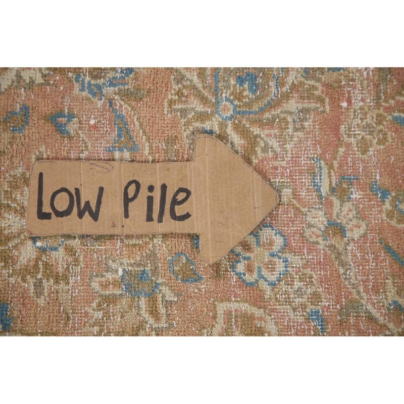 Hand Knotted Oriental 100% Wool Carpet Traditional Floral Oranges & Rust Kashan Area Rug - 9' 11'' X 6' 3''