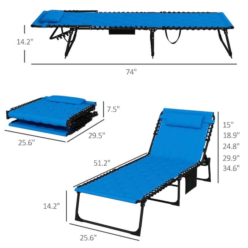 Folding Chaise Lounge Set