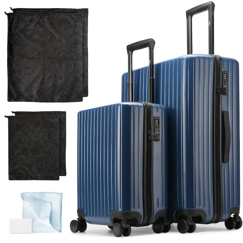 Miami CarryOn Ocean Polycarbonate 2 Piece Spinner Luggage Set