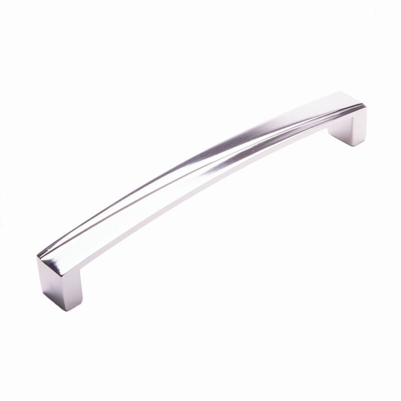 RK International Trumbull 8 Inch Center to Center Handle Cabinet Pull - Polished Nickel