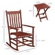 preview thumbnail 4 of 23, Outsunny Wooden Rocking Chair Set w/ Foldable Side Table, Outdoor Rocker Chairs