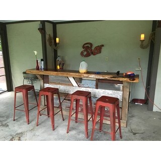 Carbon Loft Walton Distressed Metal 30-inch Backless Barstool