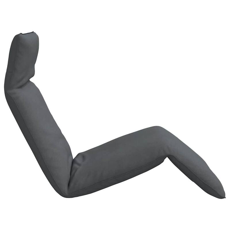 vidaXL Sun Lounger Gray Oxford fabric, metal, foam Large Collapsible - 21.3 x 68.9 x 3.3 in