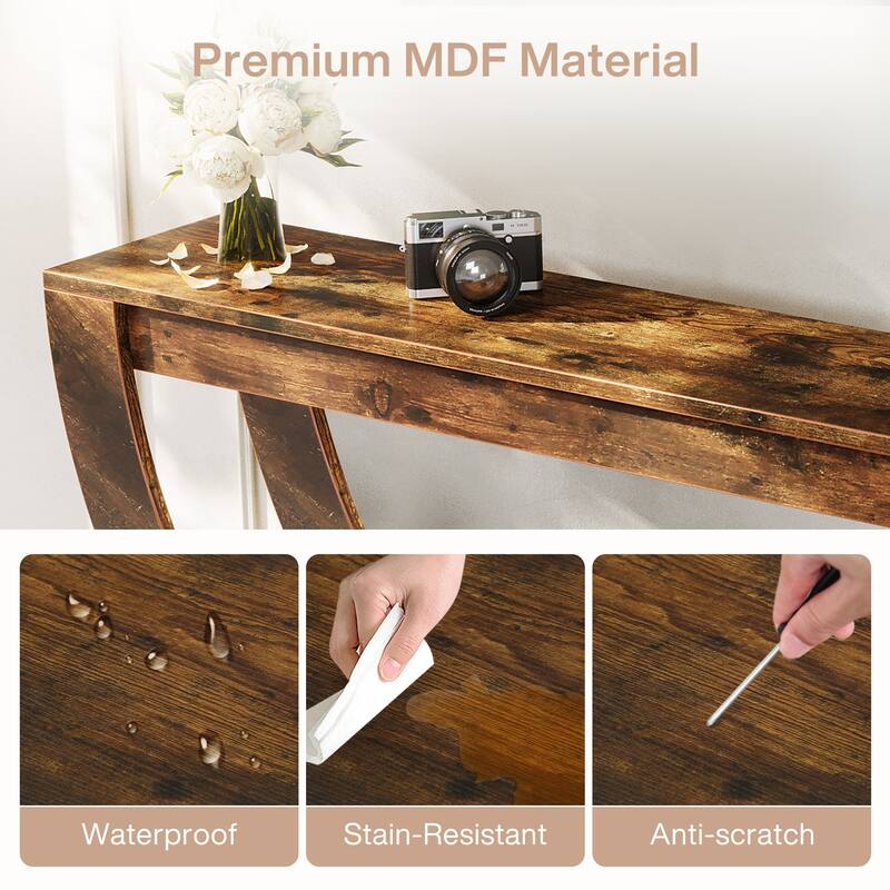 Farmhouse Media TV Console Table for Living Room, Bedroom