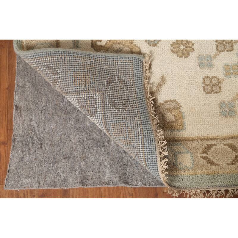 Earth Tone Oushak Indian Area Rug Handmade Wool Carpet - 9'3"x 11'10"