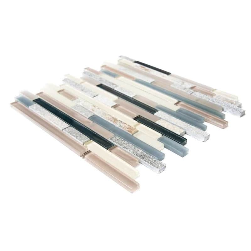Victory Brick 1x3 Glass Linear Mosaic Tile - Wall, Backsplash