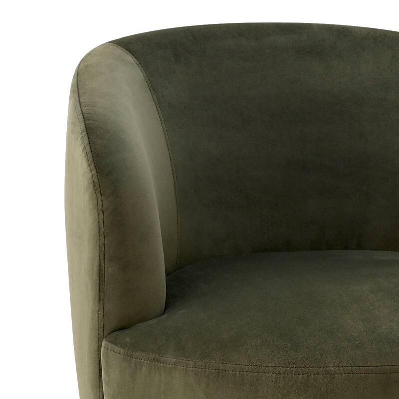 27'' Wide Velvet Small Swivel Barrel Chair
