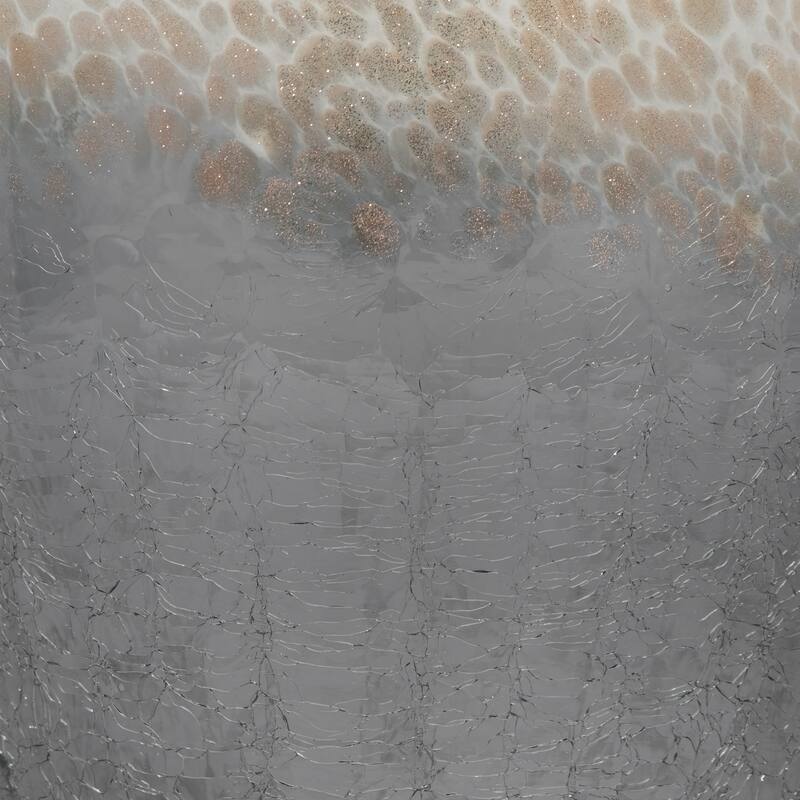 Sagebrook Home Glass Multi Round Crackle Vase
