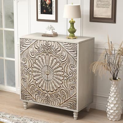 COSIEST Solid Wood Buffets and Sideboards Storage Cabinet