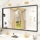 preview thumbnail 60 of 78, Extra Large Metal Frame Wall Mirror Black Tempered Glass for Bathroom 30x55