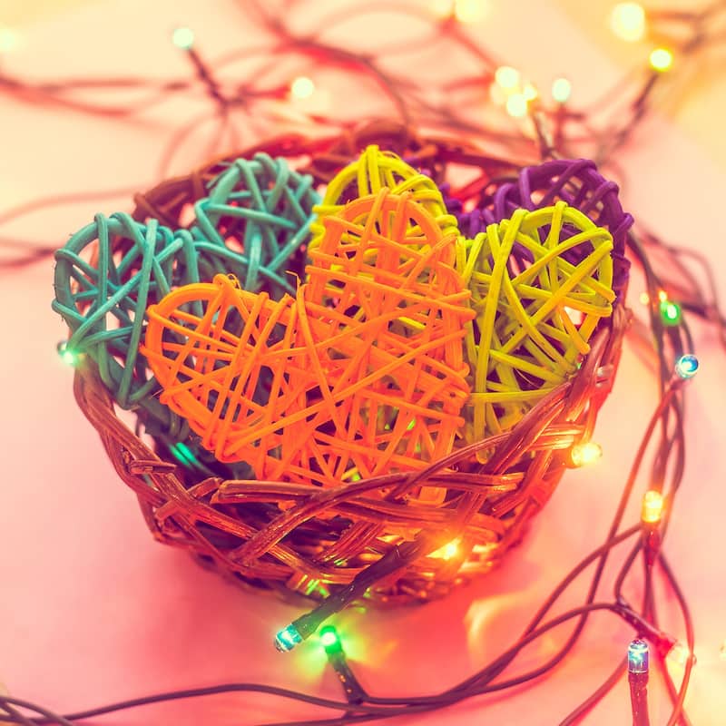 20Pcs Heart Rattan Ball Vase Filler Home Decoration 2 in
