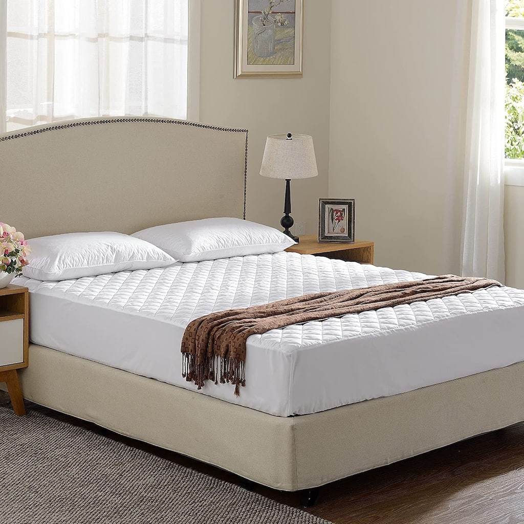 Cheer Collection Waterproof Quilted Mattress Protector - White