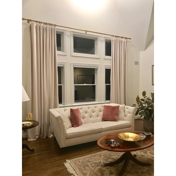 Exclusive Fabrics Ivory Velvet Blackout Extra Wide Curtain Exclusive Fabrics Ivory Velvet Blackout Extra Wide Curtain Panel Free Shipping Today 6811709