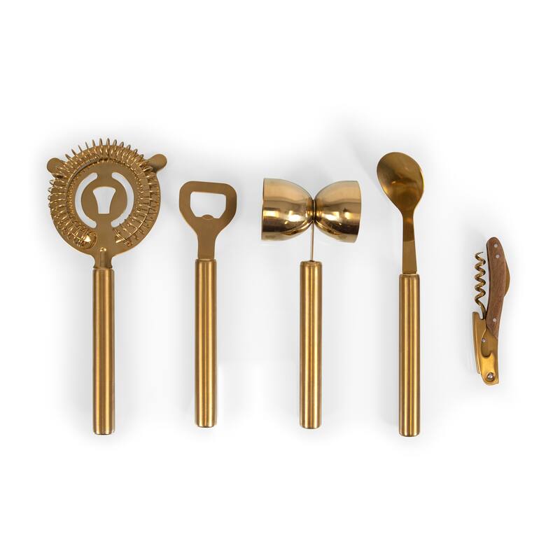 Legacy Sidecar 5-Piece Bar Tool Set, (Acacia Wood)