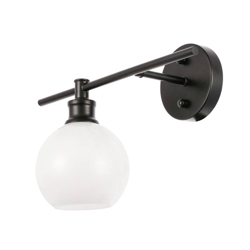 Collins 1-Light Glass Left Wall Sconce - 14.7/9.8 - 14.7/9.8