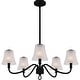 preview thumbnail 1 of 5, McKinney 5-Light Matte Black Chandelier