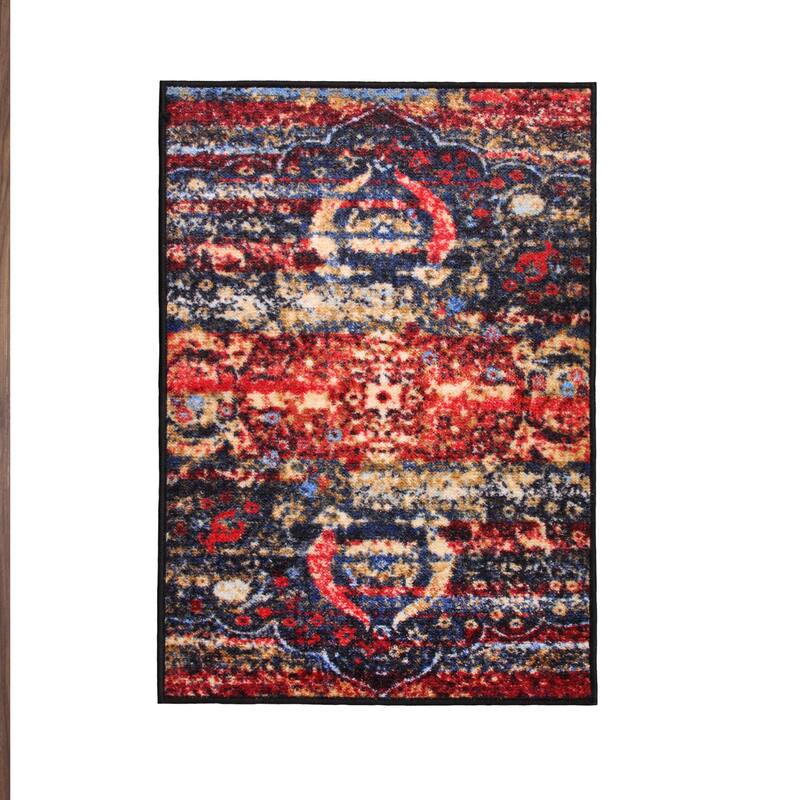 Superior Oswell Medallion Non-Slip Washable Indoor Runner or Area Rug