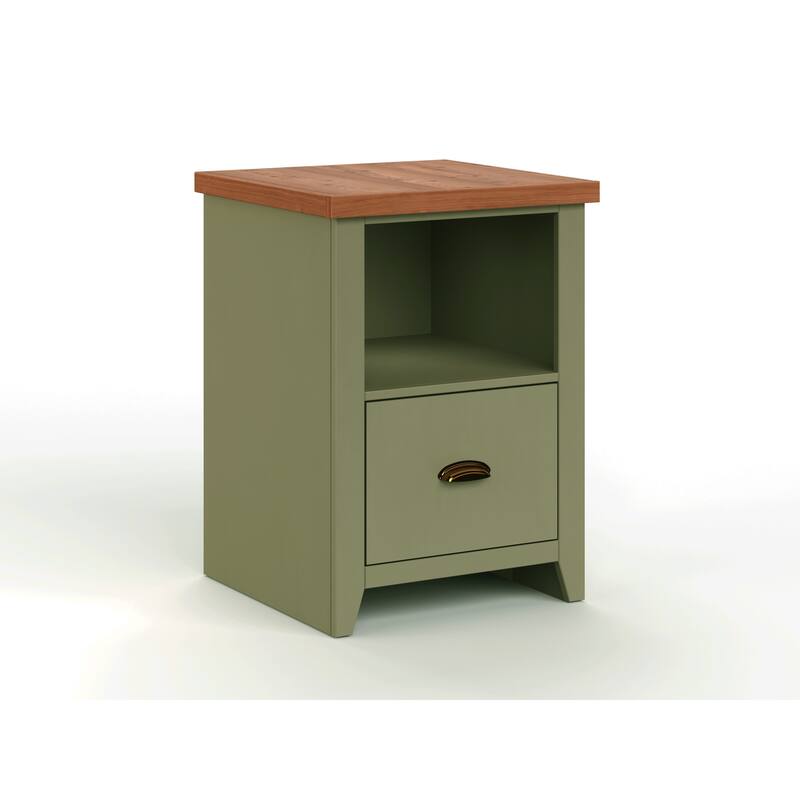 Bridgevine Home Modern Farmhouse 22 inch 1-drawer file, No Assembly Required, Two-Tone Finish