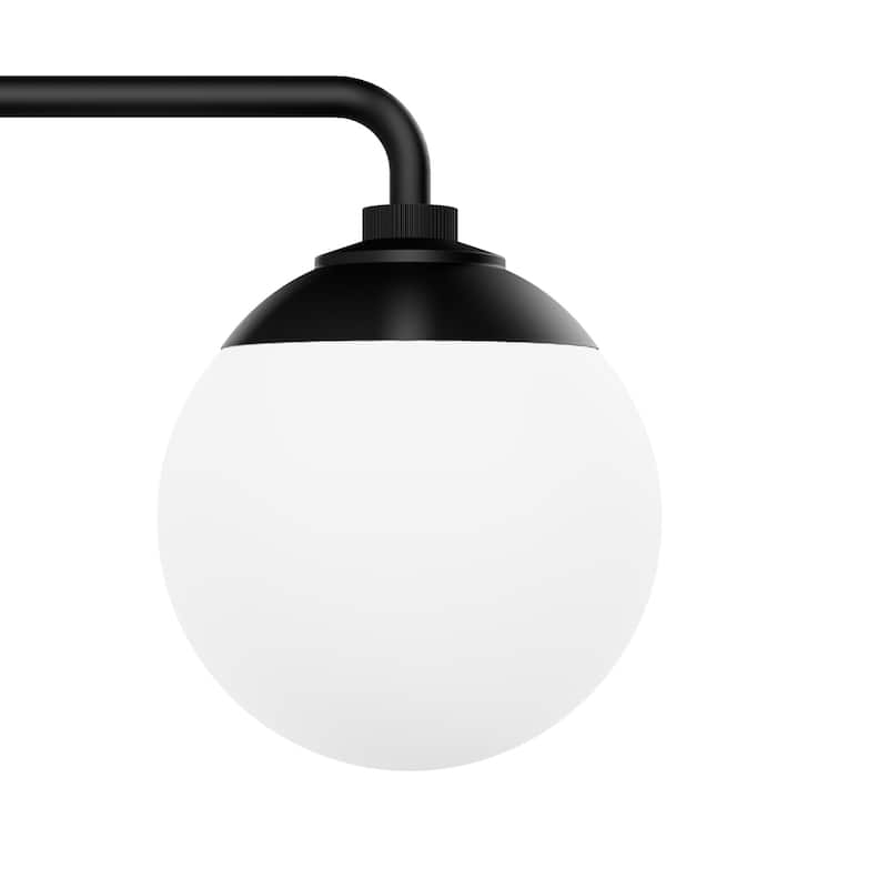 Hunter Hepburn 4-Light Bathroom Vanity Wall Light - Damp Rated - Vintage, Mid-Century
