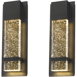 Wall Sconces Set of Two, LED Wall Lights with Bubble Glass