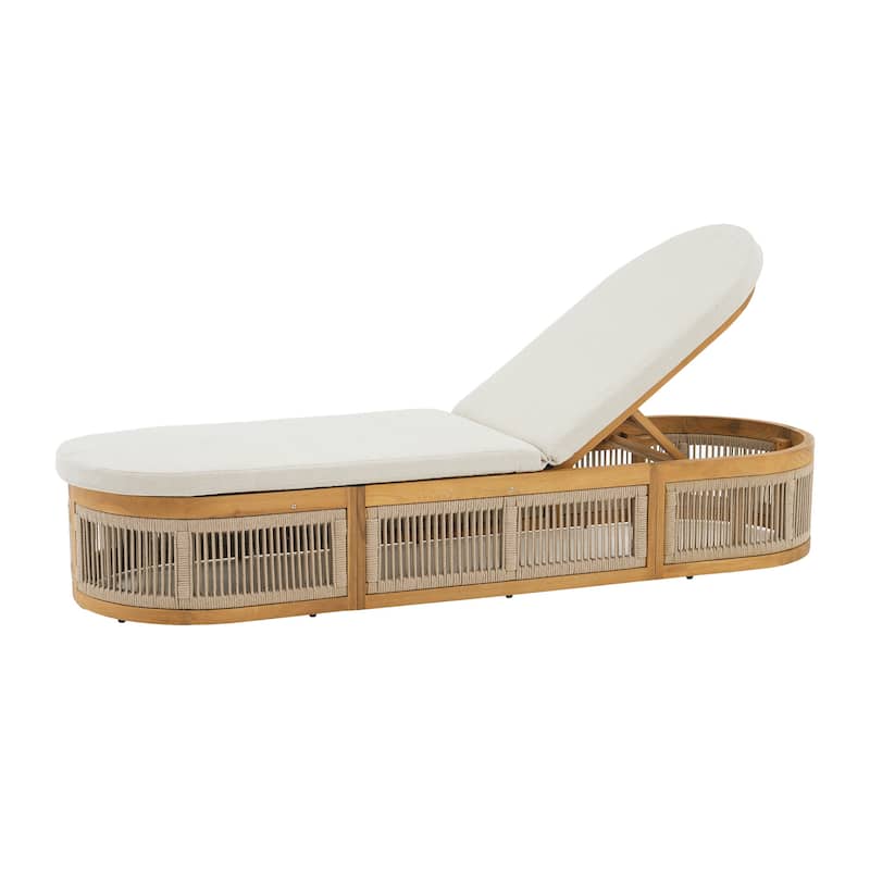 Outdoor Adjustable Acacia Wood Lounge Chair