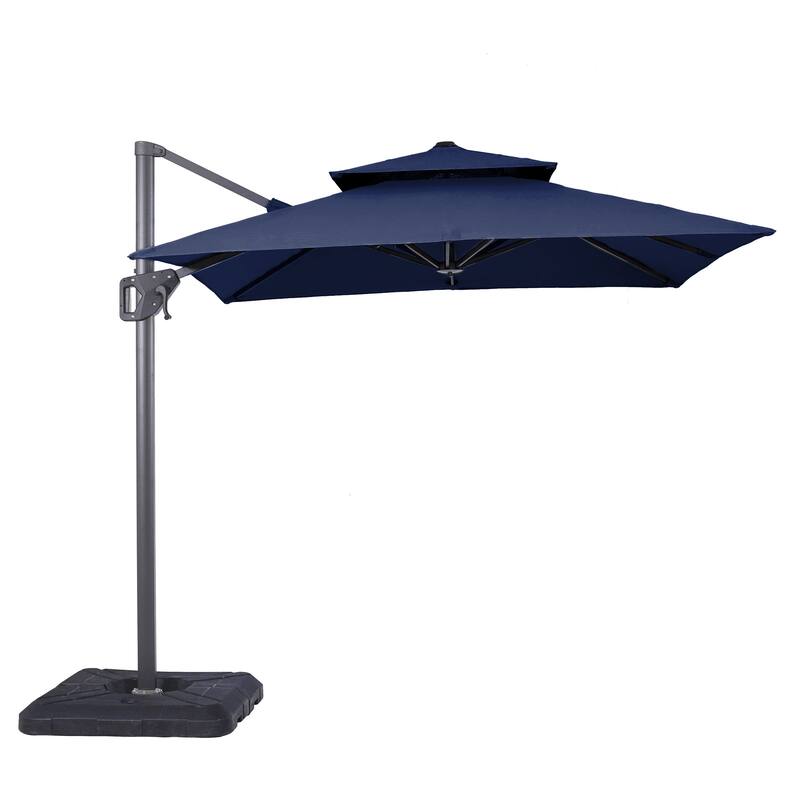Furniture of America Maximus Outdoor Black Square Umbrella Base