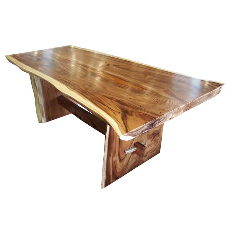 Chic Teak Suar Live Edge Unique Slab Dining Table - 79" Long (Table Only)
