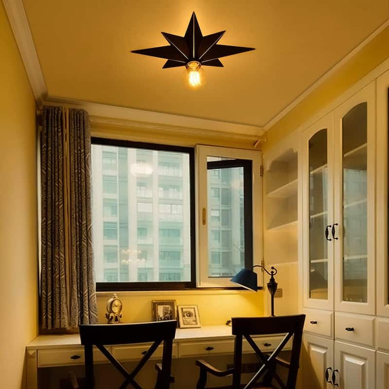 Star Design 1-Light Flush Mount: Multi-Use Ceiling Lighting