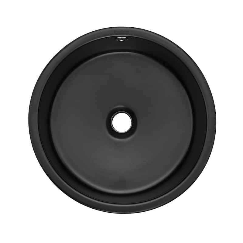 Trocadero 16.5" Round Vessel Sink In Matte Black - 16.55" x 16.55" 6.3"
