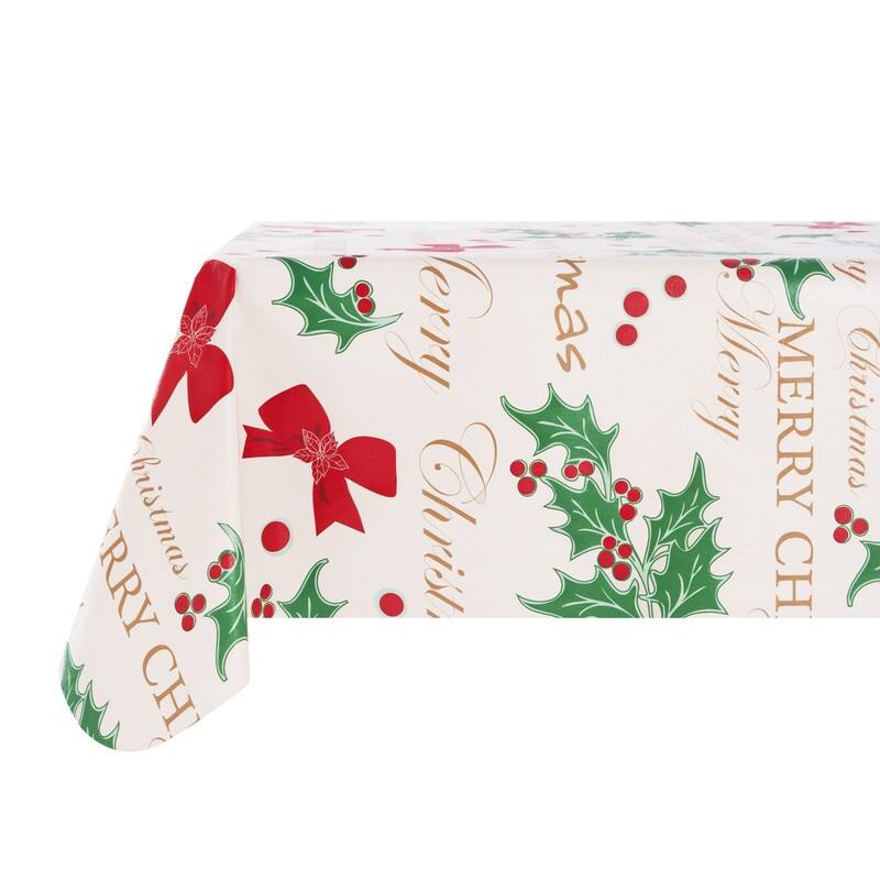 Ray Star Christmas Celebrate tablecloth High Quality Flannel Backing