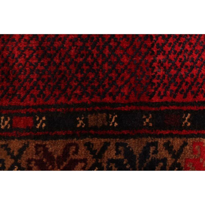 ECARPETGALLERY Hand-knotted Teimani Red Wool Rug - 3'1 x 4'8