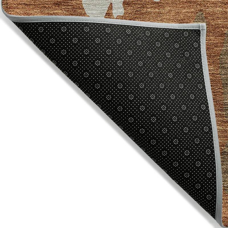 Machine Washable Indoor/ Outdoor Modern Abstract Chantille Rug