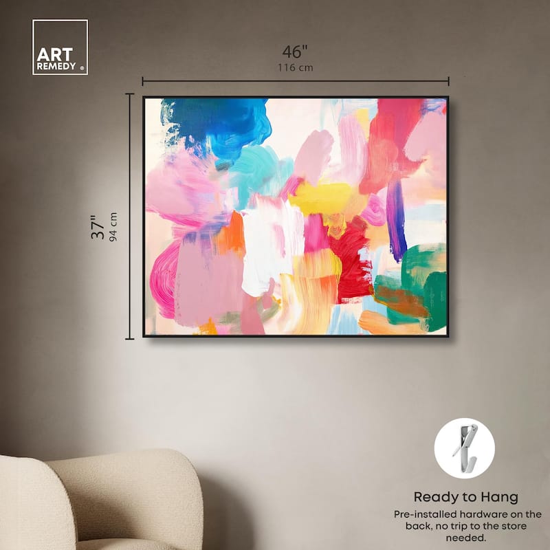 Pastel Riot II Colorful Canvas by Art Remedy