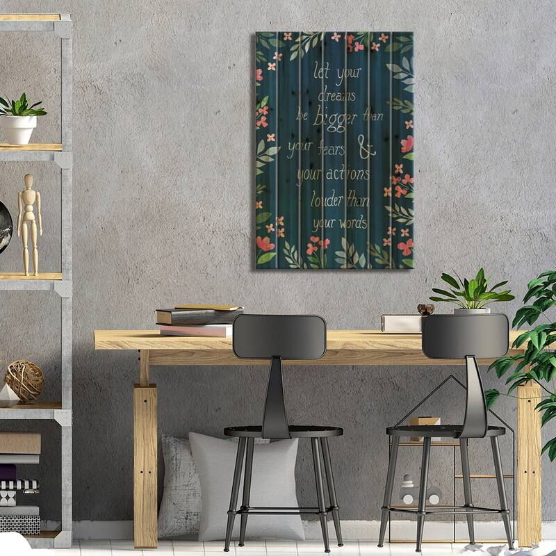 Let Your Dreams Be Print On Wood by Natalie Carpentieri - Multi-Color
