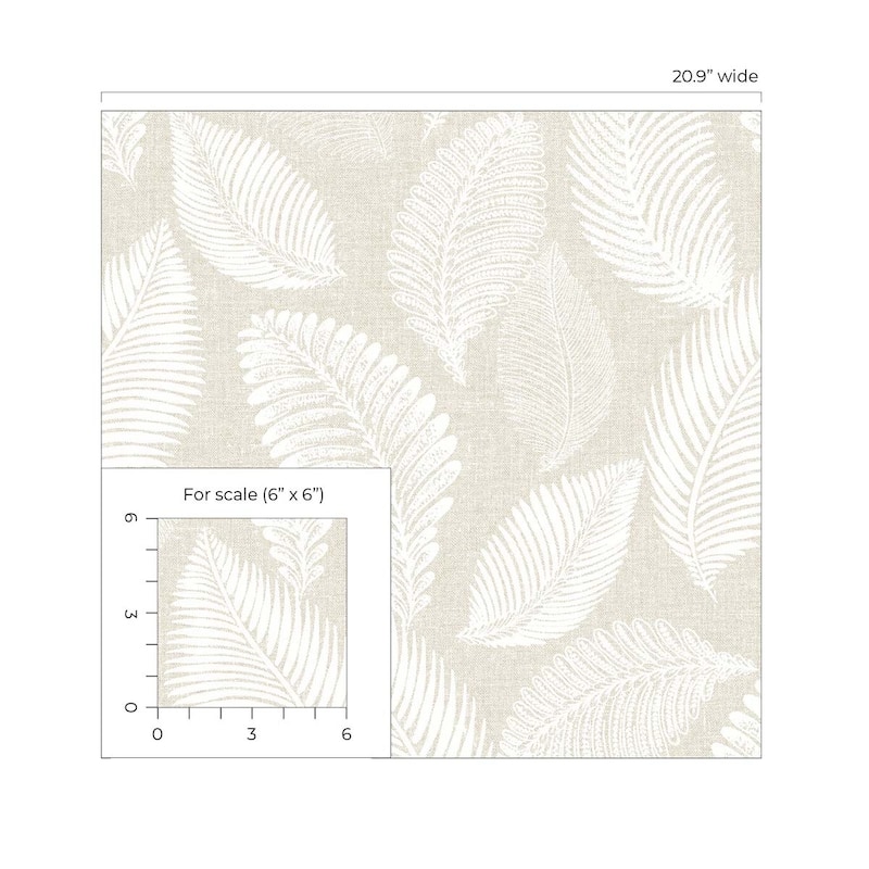 Seabrook Designs Tossed Leaves Nonwoven Unpasted Wallpaper