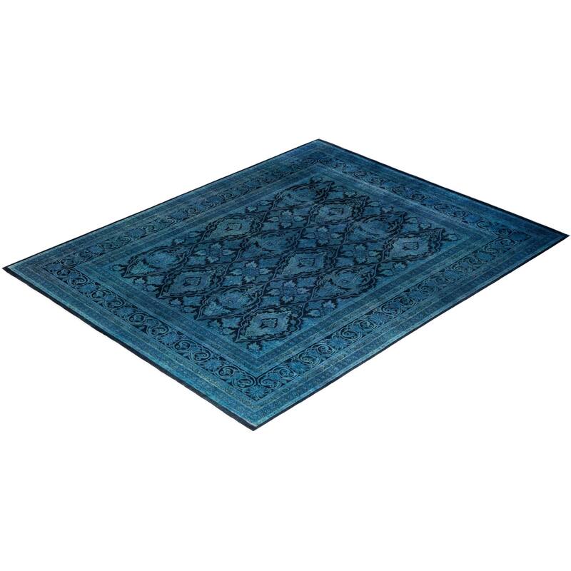 Vibrance One-of-a-Kind Hand-Knotted Area Rug - Black, 7' 10" x 9' 10" - 7' 10" x 9' 10"