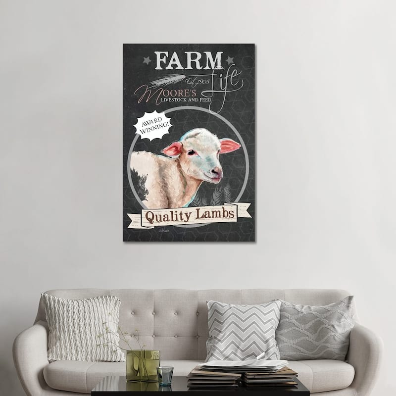 iCanvas "Quality Lambs" by Jennifer Redstreake Canvas Print - 48x32x1.5