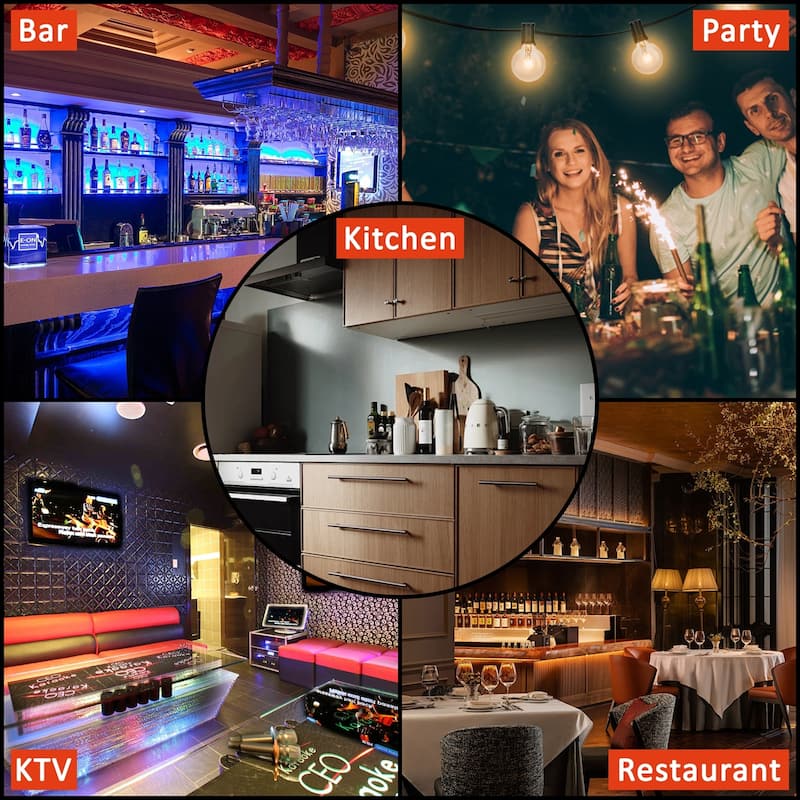 3-Step Wall Mounted LED Lighted Liquor Bottle Display Shelf