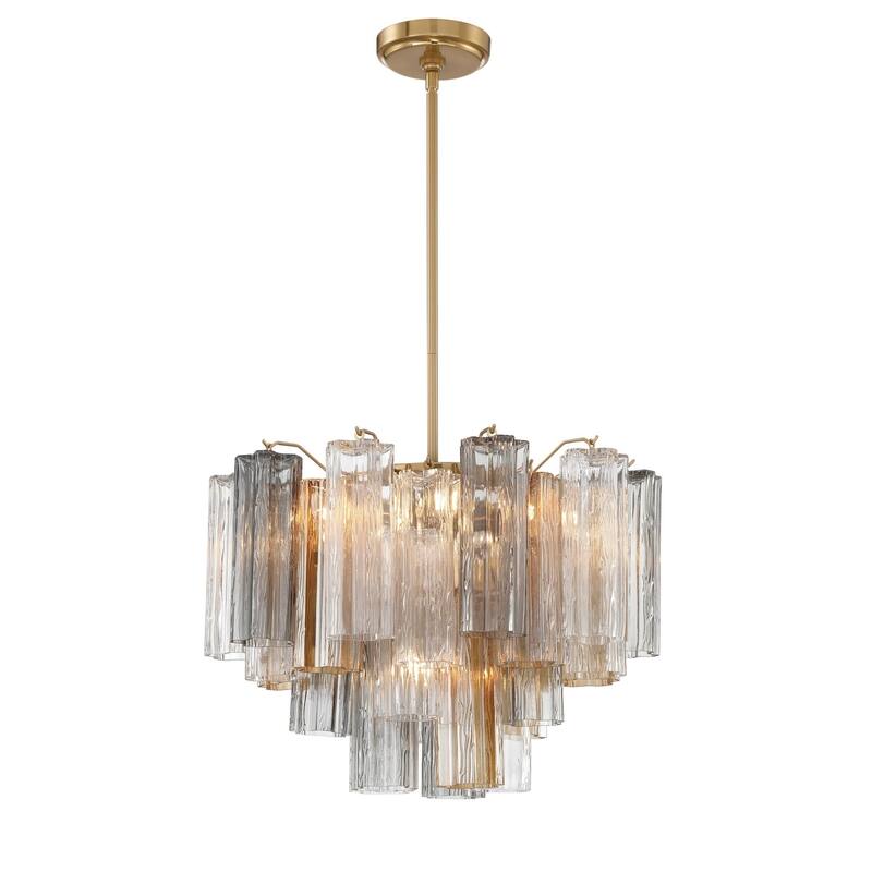 Crystorama Lighting Group ADD-306-AU Addis 6 Light 20" Wide Waterfall