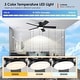 preview thumbnail 12 of 34, Kviflon 46 or 52 Inch Flush Mount Ceiling Fan with Light and Remote,5 Dual Side Blades for Living Room Bedroom Kitchen