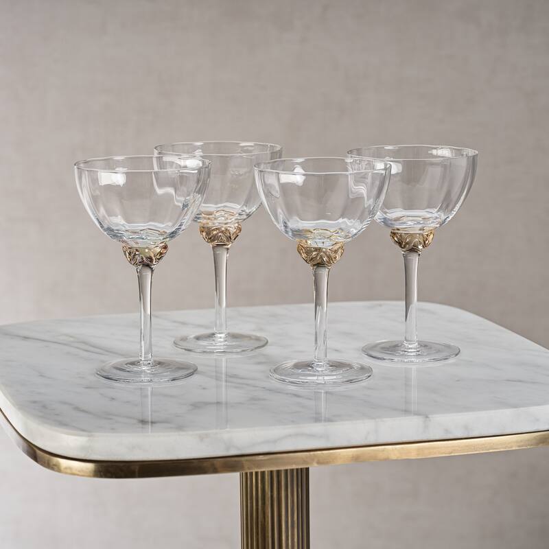 Cambrai Martini / Cocktail Optic Glasses, Set of 4