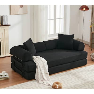 Versatile Folding Convertible Sleeper Sofa with DIY Modular Design