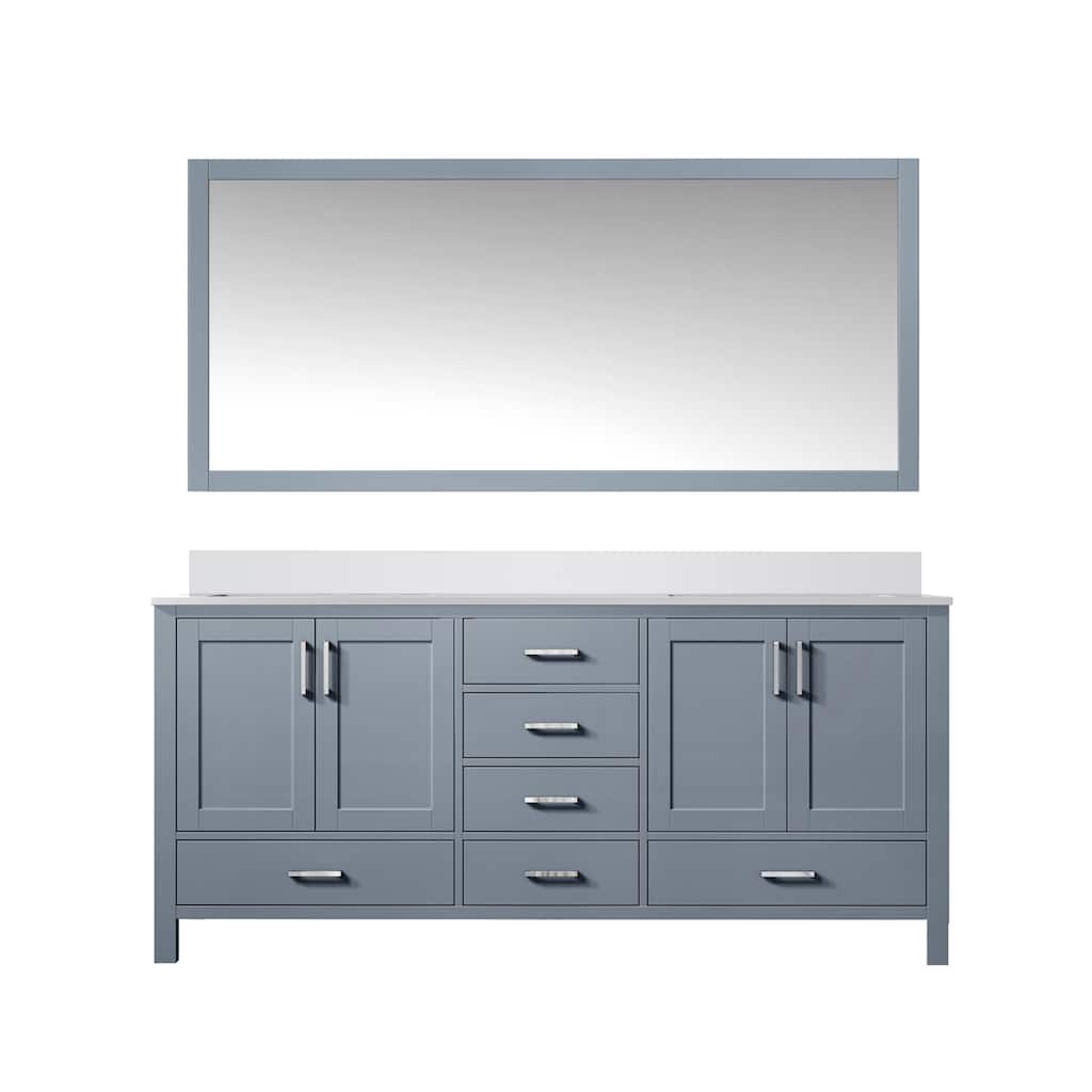 Jacques Bath Vanity, Cultured Marble Top and Mirror