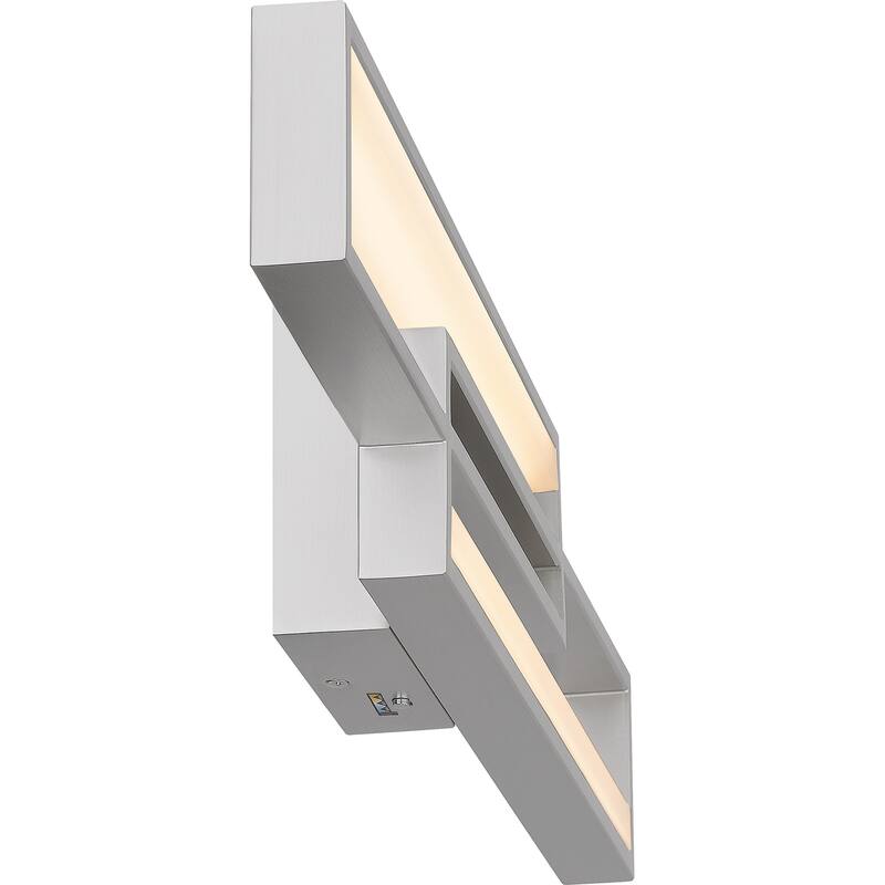 Kocha Integrated LED Painted Brushed Nickel Bath Light with CCT Switch