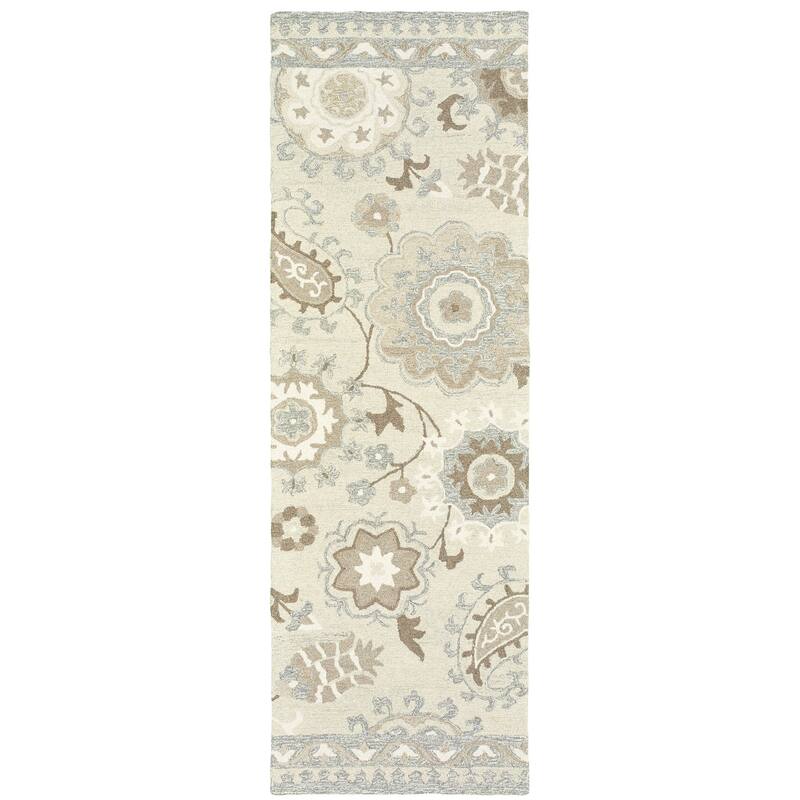 HomeRootsFloral Scandinavian Rectangle Area Rug