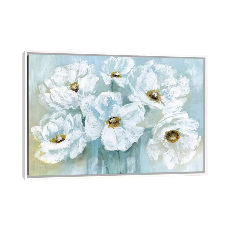 iCanvas "White Poppy Bouquet" by Nan Framed - White - 32x48
