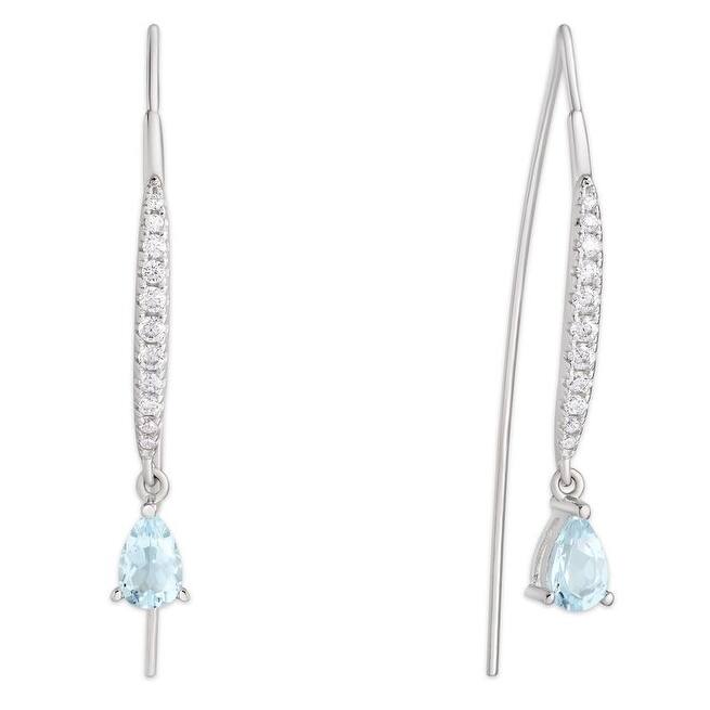Victoria Townsend .925 Sterling Silver & Blue Topaz Pear Drop Earring
