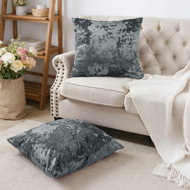 Rancho Crushed Velvet Throw Pillow Cover Set, NO INSERT