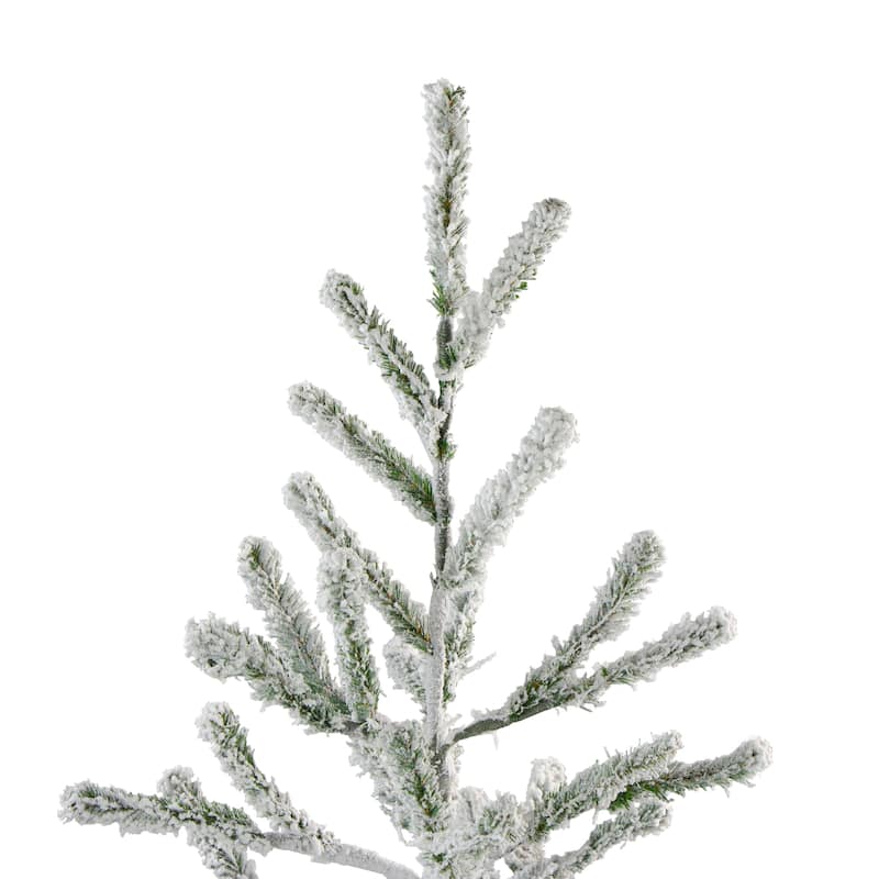5' Flocked Alpine Twig Artificial Christmas Tree - Unlit - 5 Foot